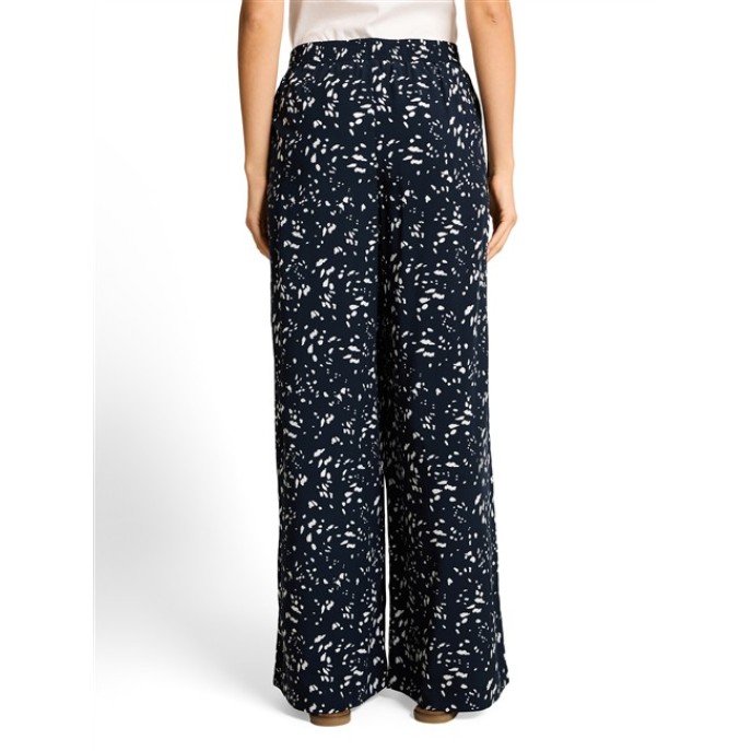 Tom Tailor Damesmode loose fit palazzo pants / broek 1049990 Navy dot
